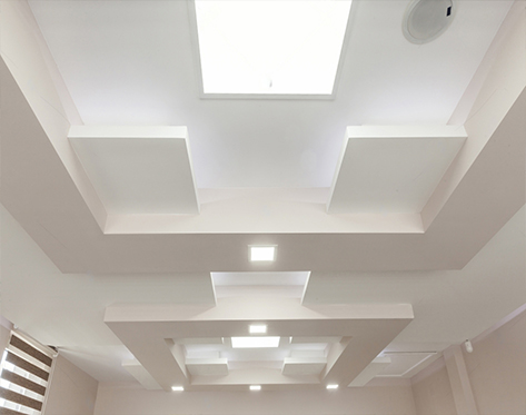 
Zau Interiors gypsum false ceiling, a stylish and functional way to add character to an office
